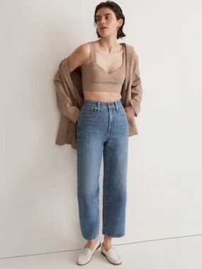 Madewell Perfect Vintage Wide Leg Crop Jeans 32P High Rise
